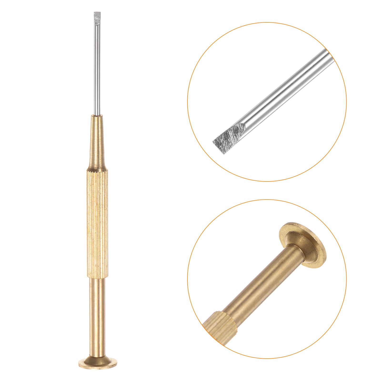 2 in 1 16mm Watch Screw Tube Rod with 2mm Slotted Screwdriver, Rose Gold