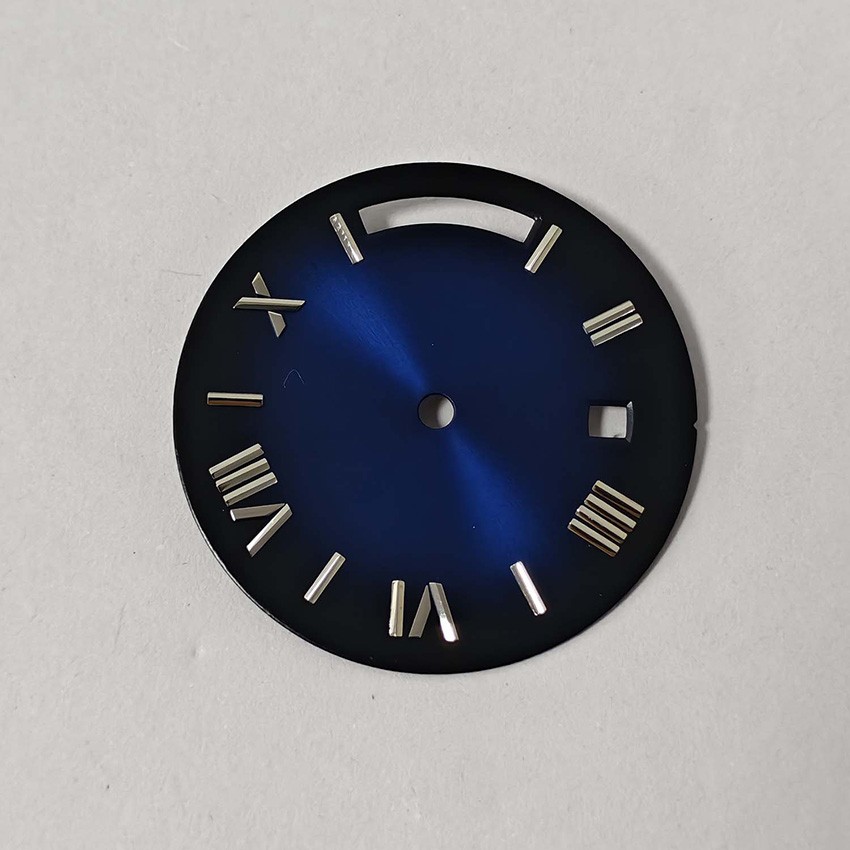 30.8MM Dual Calendar Watch Dial Silver-Tipped Dial Hands for 8285 Movement