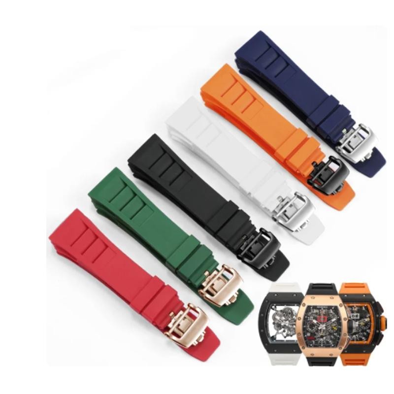 Rubber Watchband for Richard Mille Strap for Rm011 Mille Bracelet Watch Band