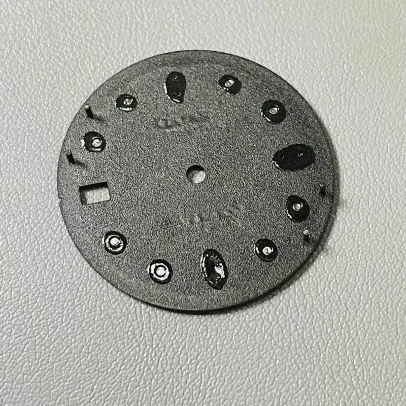 28.5mm Watch Dial Water Ripple Green Luminous Diver Face For NH35 Movement