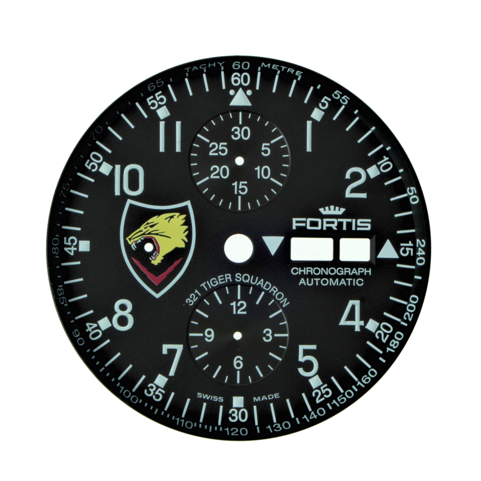 FORTIS dial for Valjoux 7750 black 35.2 mm ‘321 Tiger Squadron’