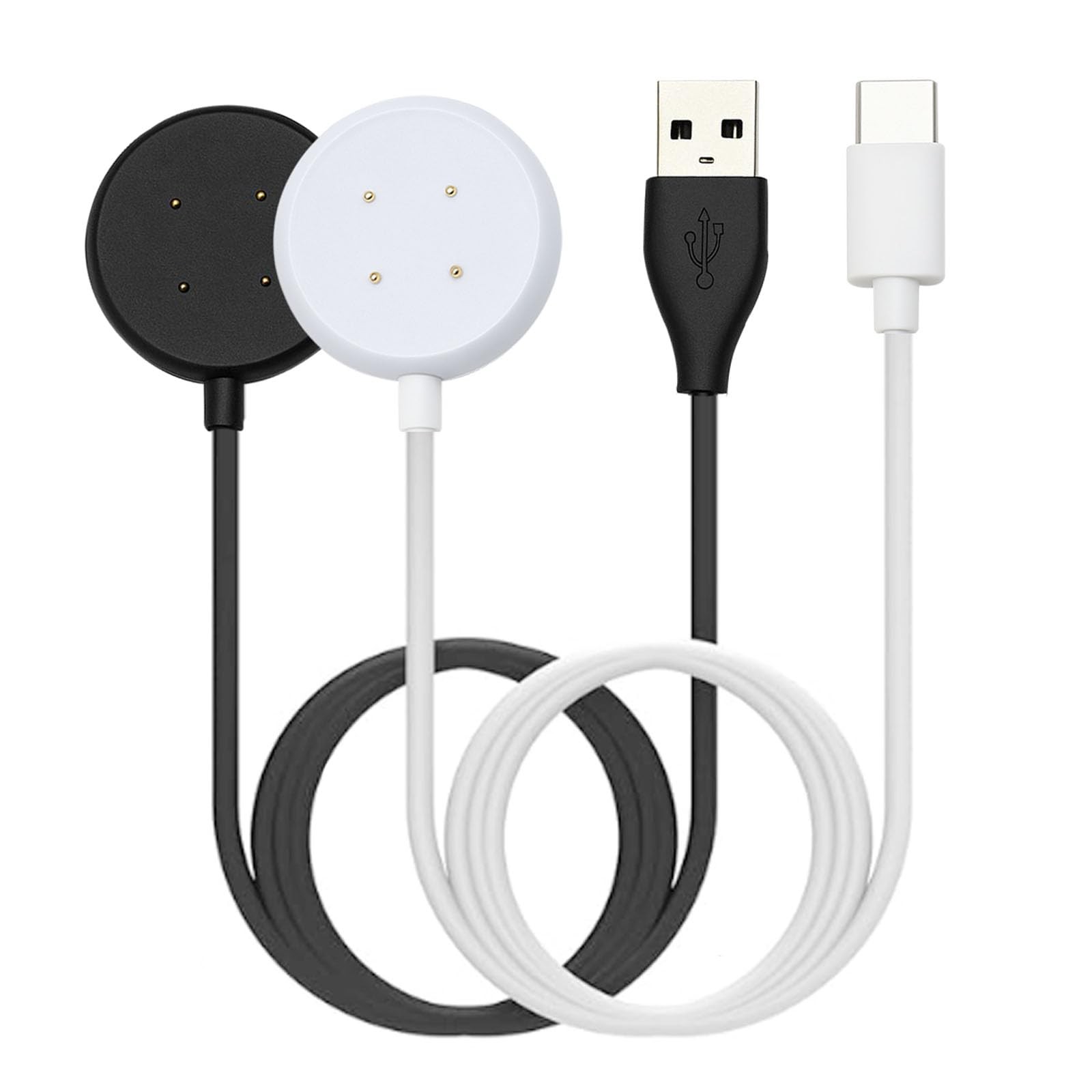 Charging Cable Adapter 3.3 feet 2 USB-A Type-C Ports for Pixel Watch 3, 2,
