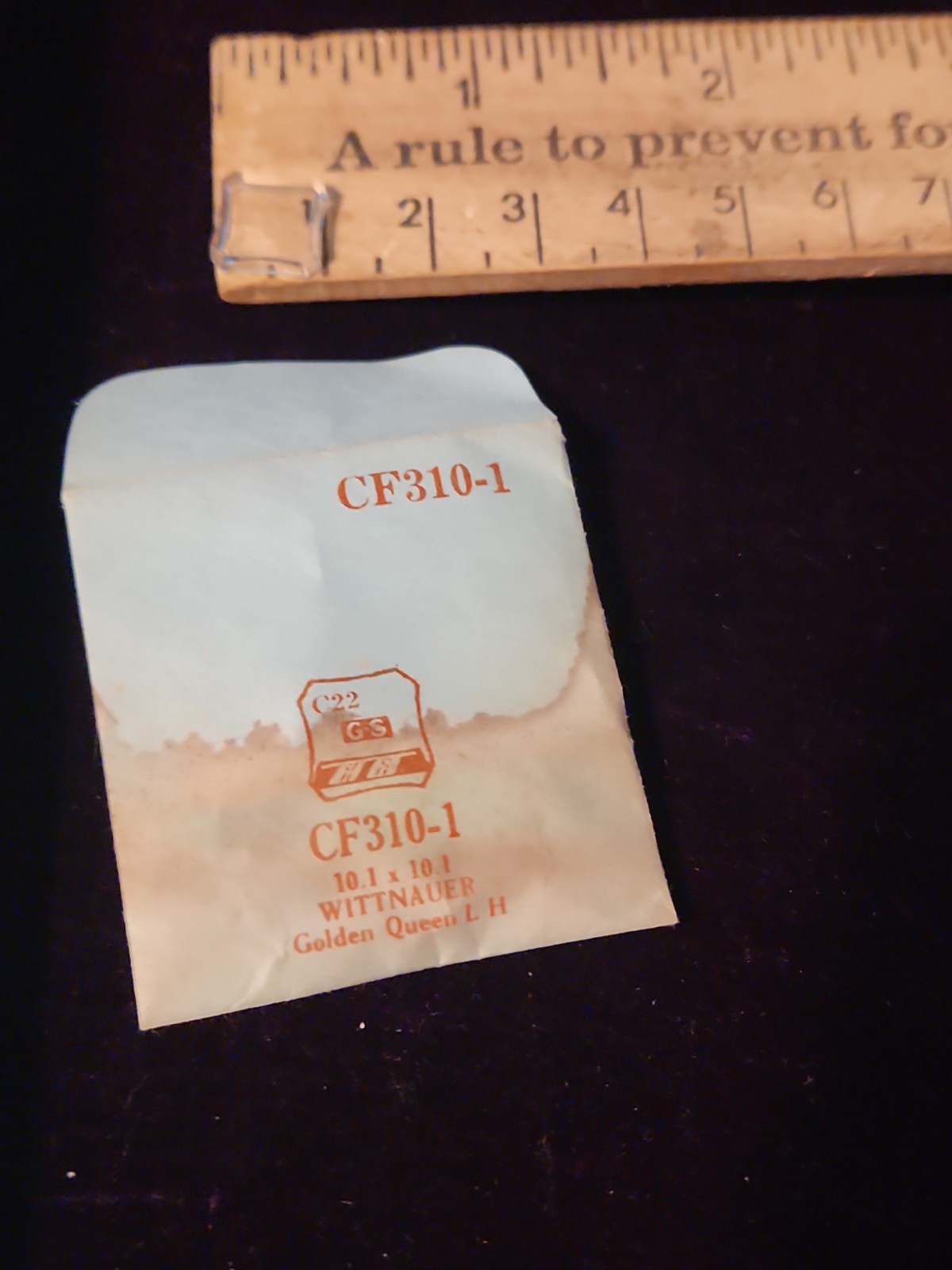 Germanow-Simon Mach (GS) CF310-1 Watch Crystal 10.1×10.1 NOS Part Wittnauer