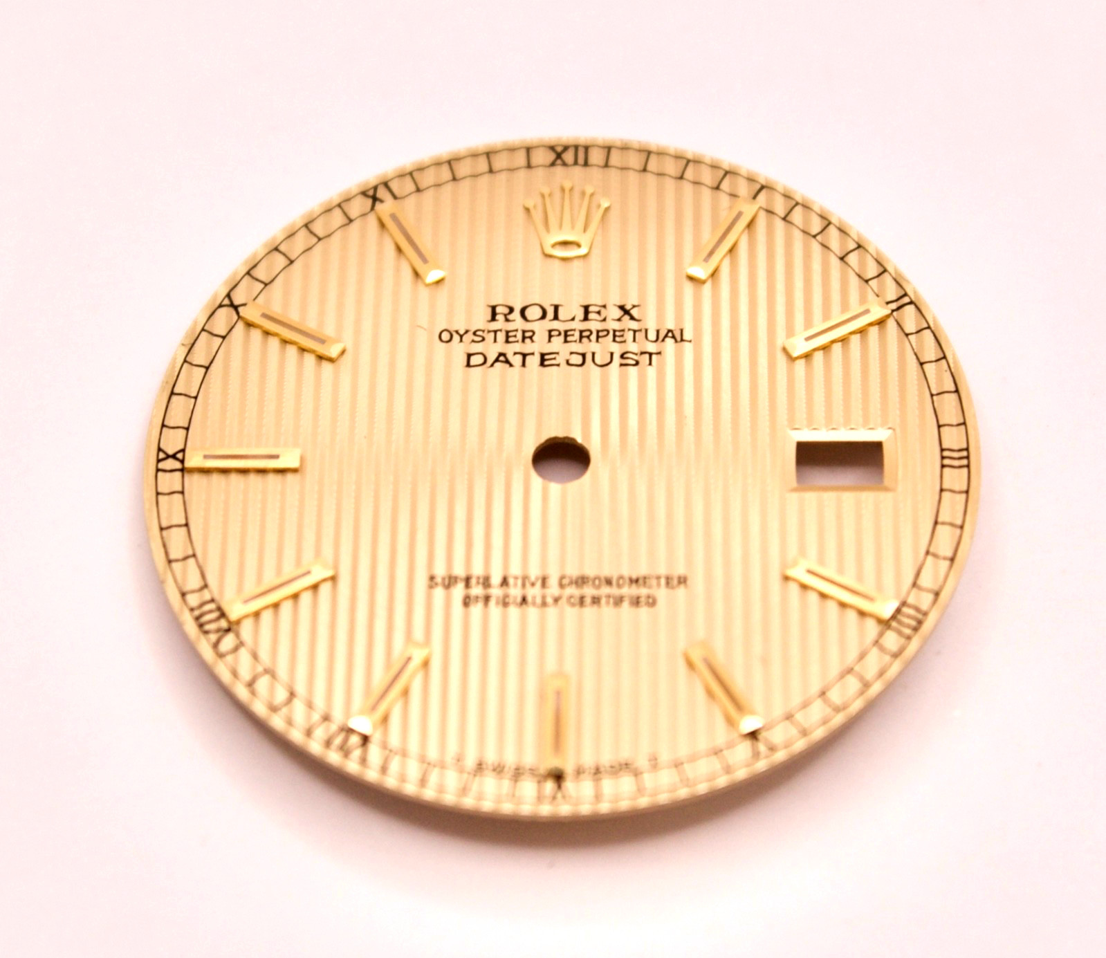 ORIGINAL Rolex Dial 36mm Datejust Champagne Two Tone YG Tapestry 16013/16233