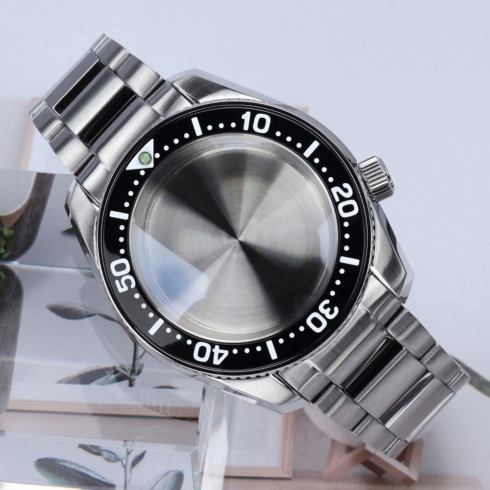 Steel Bezel 42mm Watch Cases Wristband 62MAS Mod Solid Back For Seiko NH35 NH38