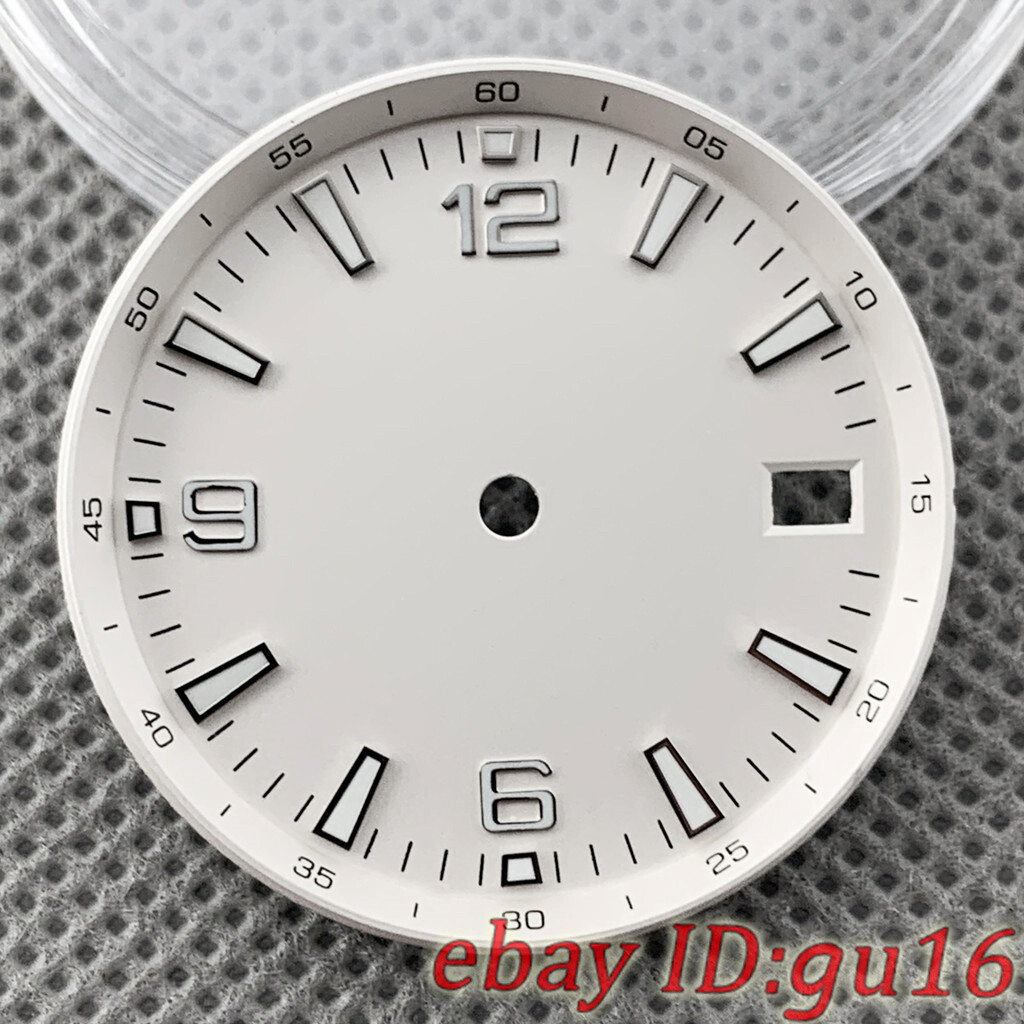 31mm luminous black blue green white Sterile watch dial fit NH35/NH35A movement