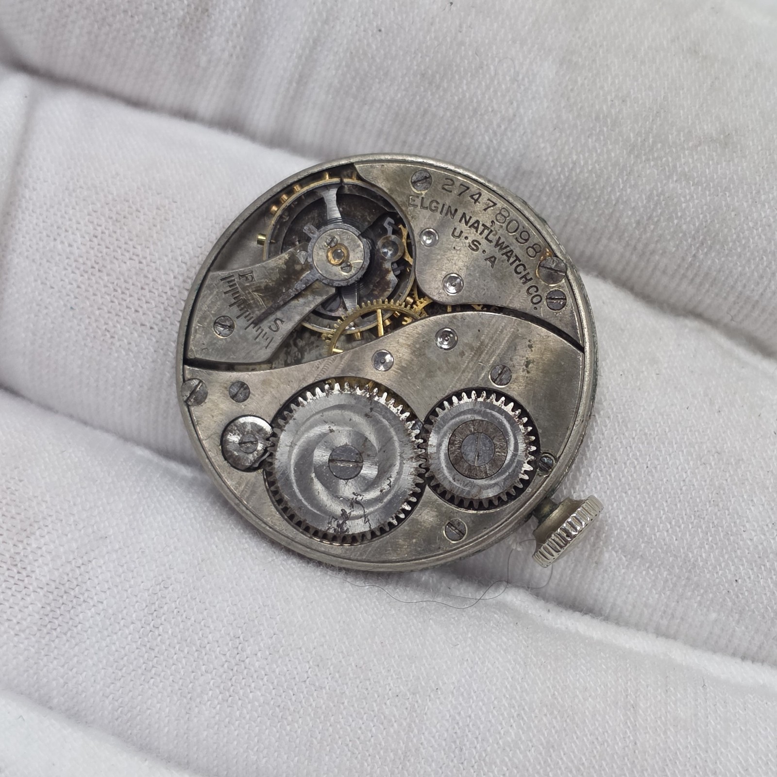 Vintage 1925 Elgin Grade 430 7 jewel 6/0s Pocket Watch Movement