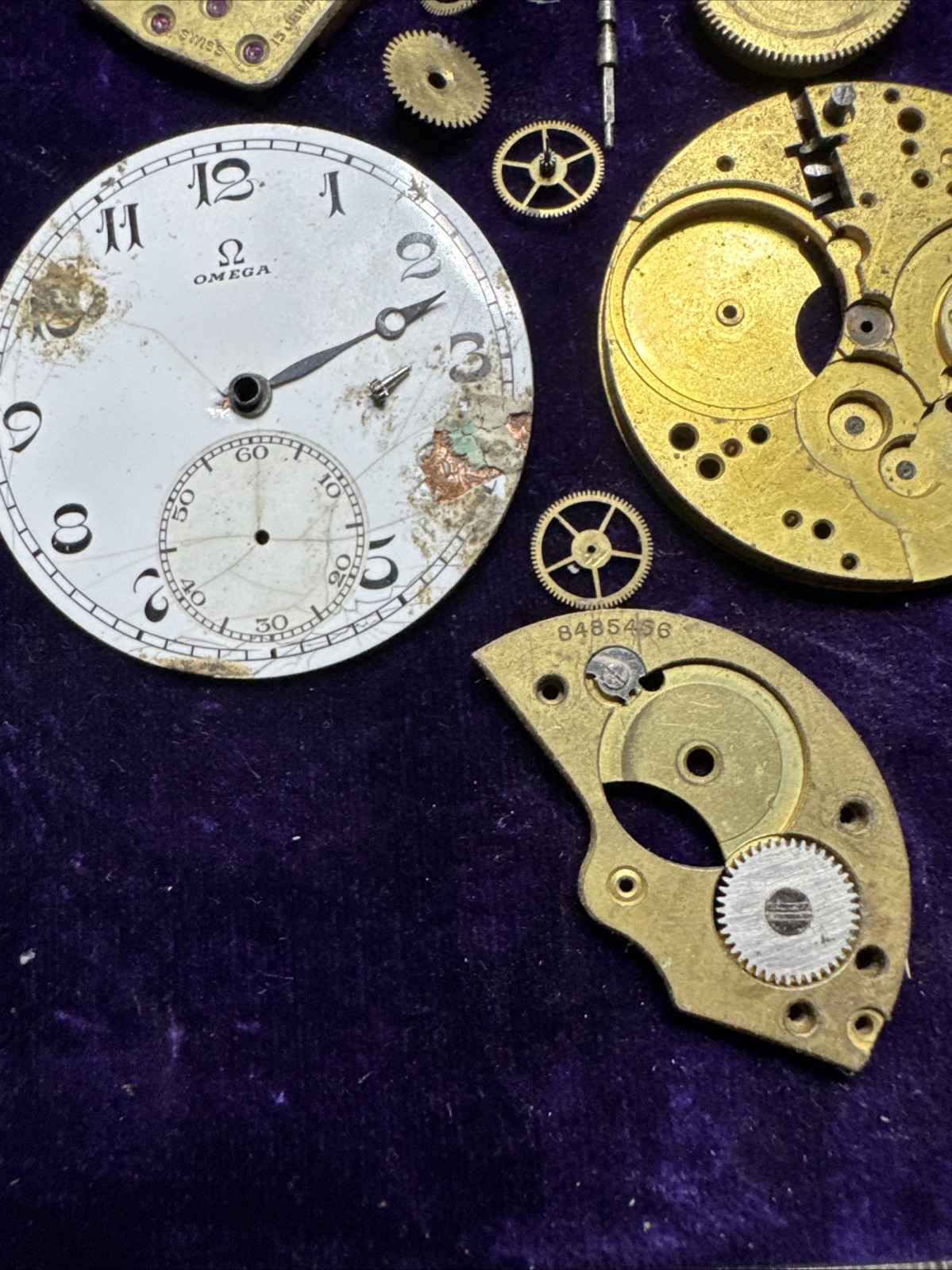 OMEGA Pocket Watch Project 15 Jewels Model 38.5LT1 for Parts Repair