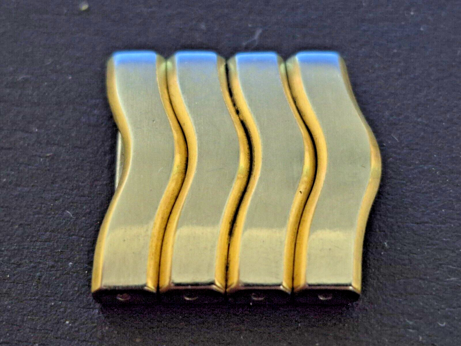 4 EBEL Classic Wave 22.5mm Extra Replacement Link Stainless Steel and Gold & Pin