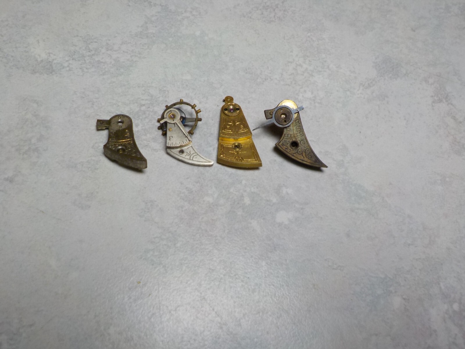 VTG LOT OF POCKET WATCH BALANCE COCKS WATCHMAKER REPLACEMENT PARTS STEAMPUNK #4