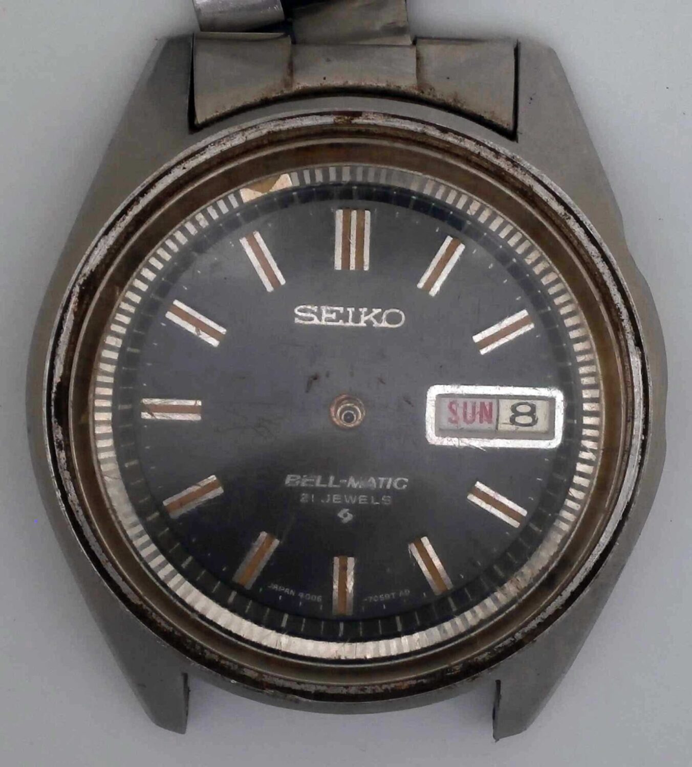 VTG DIANI SEIKOSHA BELL-MATIC Steel Watch. Ref: 4006-7029. Cal: 4006A. For Repai
