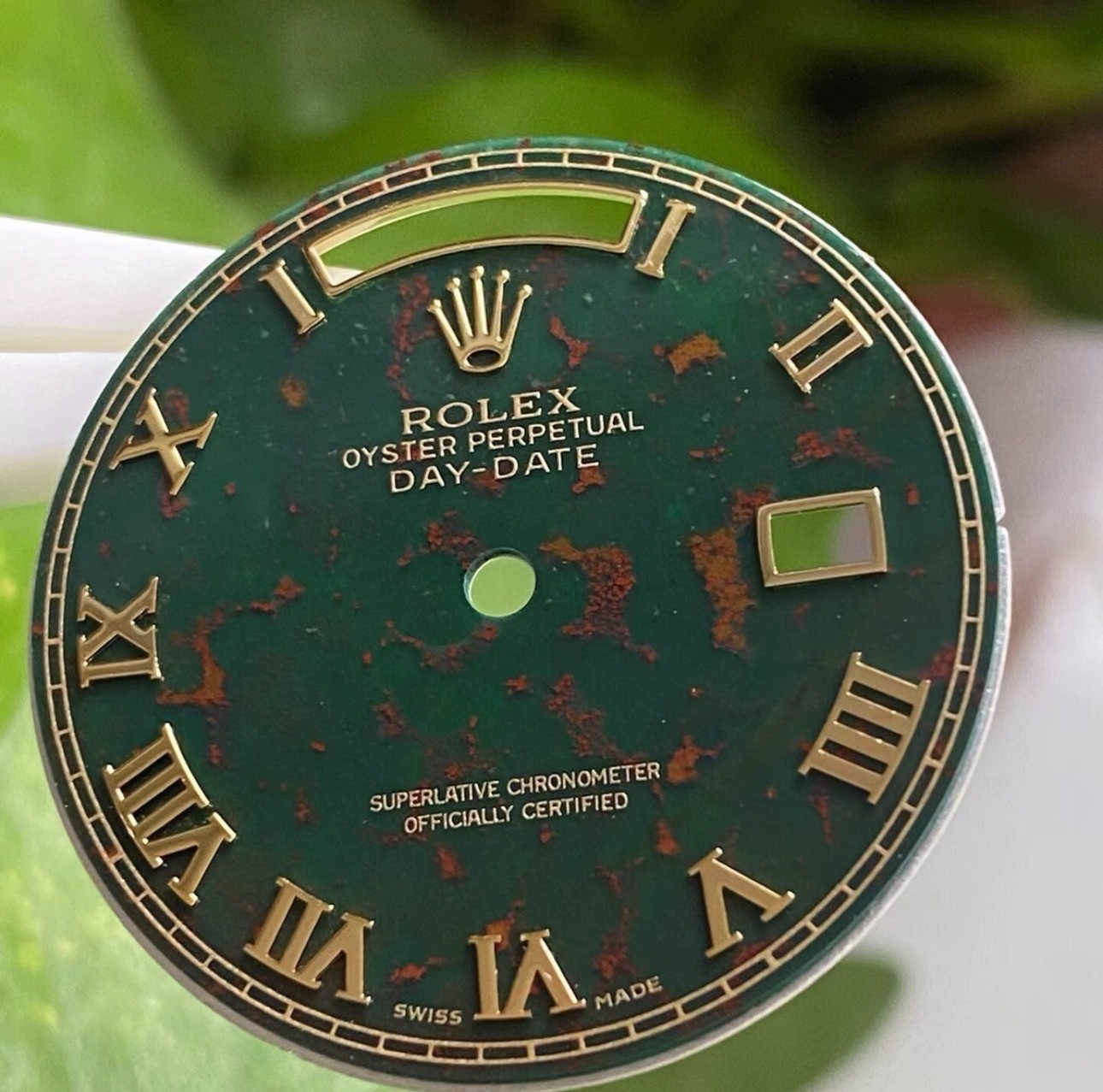 Quickset President Custom Blood Stone Roman Dial For Rolex 18038 18238 118238