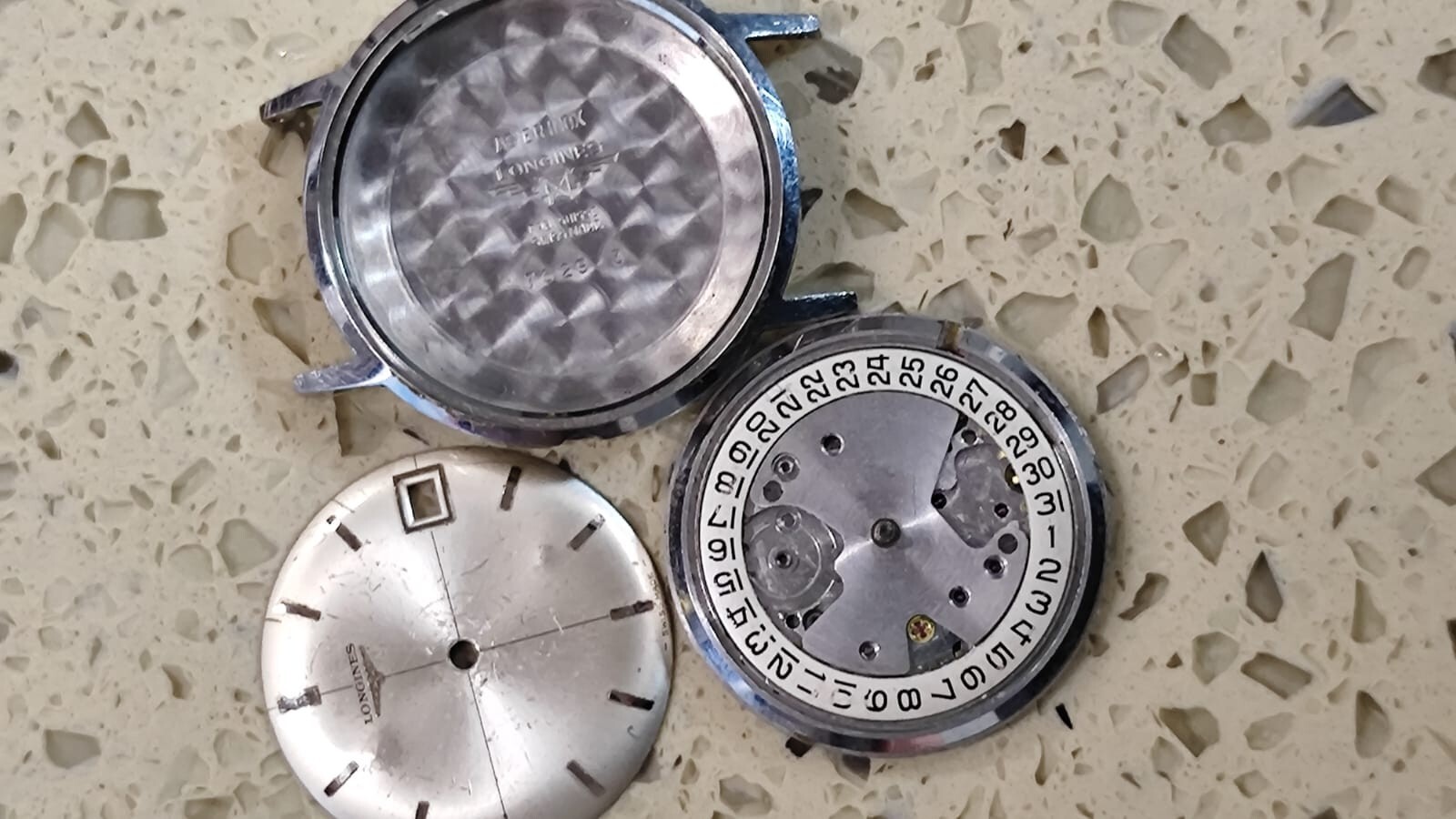 1966 Longines Dress Watch Ref. 7629 3 Stainless Steel Cal 721 Not work parts