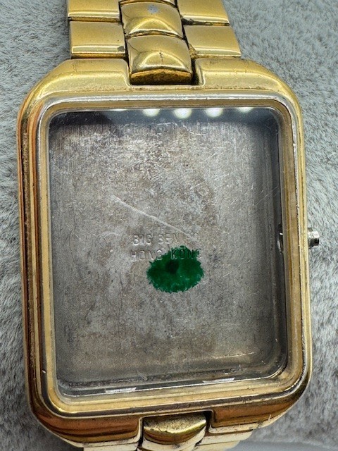 Vintage Mathey Tissot Gold Tone Watch Case and Band ONLY NO Movement