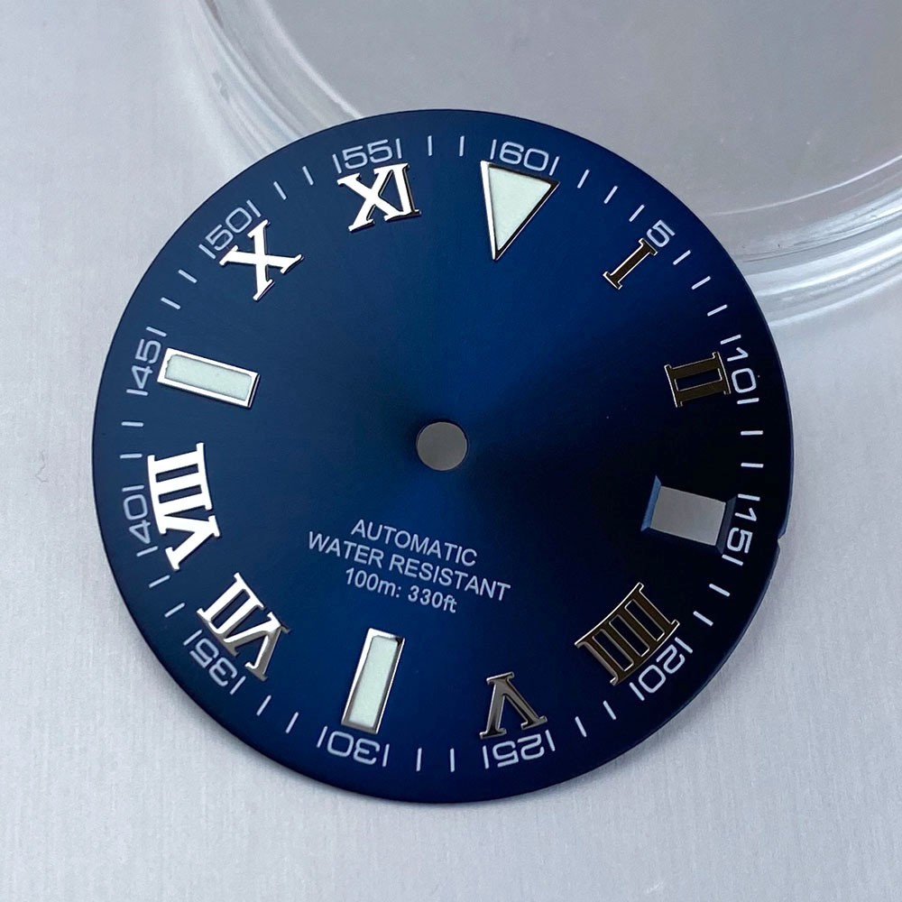 29mm Retro Watch Dial Date Roman Marks Fit NH35 Miyota8215 DG2813 ETA2824 PT5000