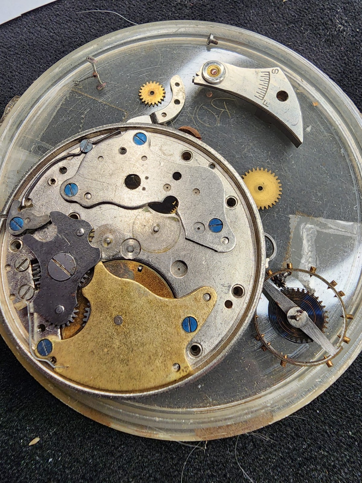 New York Standard Watch Co 7 Jewel Pocket Watch Movement USA Parts Repair