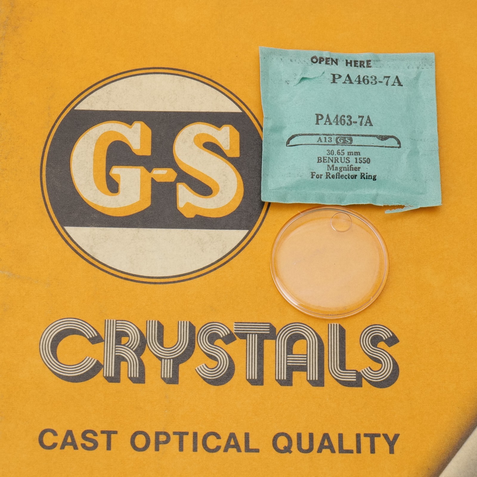 NOS GS Watch Crystal PA463-7A Benrus 1550 30.65mm New Old Stock (PA1D2)