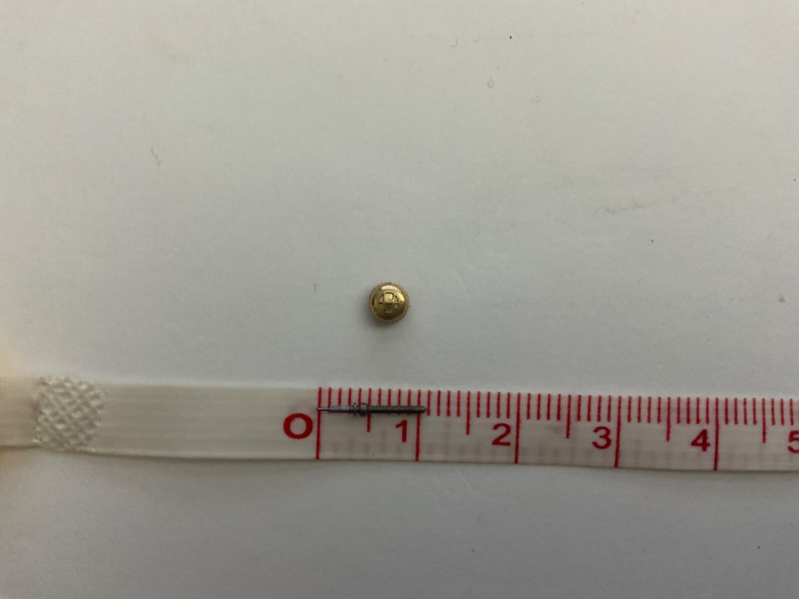 Vintage Hamilton Watch Crown & stem, 4.2 mm, Yellow NOS