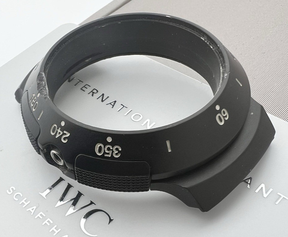 IWC / PORSCHE DESIGN COMPASS RARE WATCH CASE 3700S BLACK PVD 41MM NEW Swiss Made