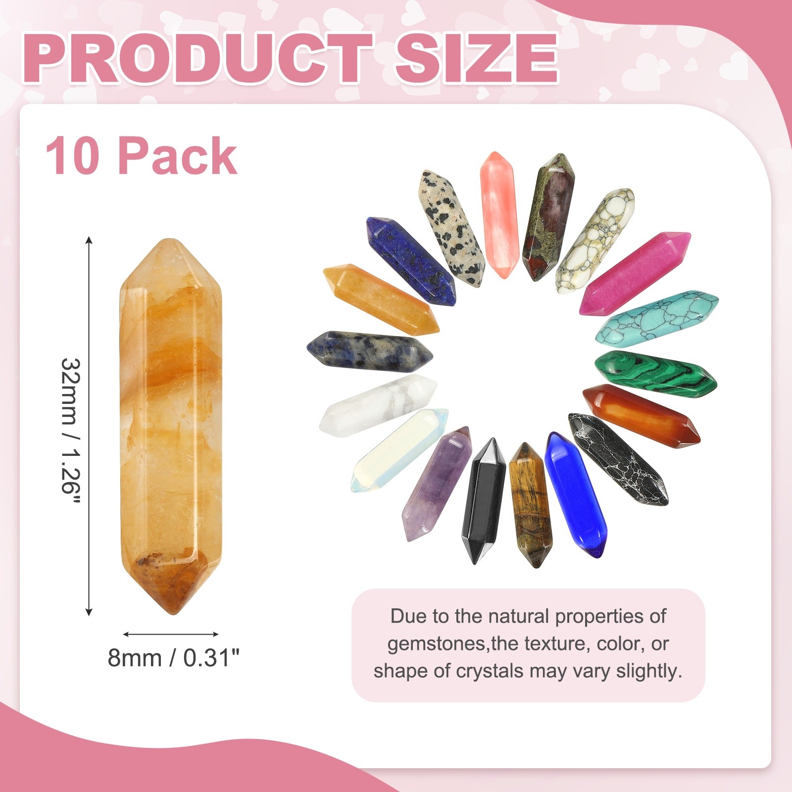 10 Pack Yellow Agate Quartz Crystals, Polished Crystals Bulk