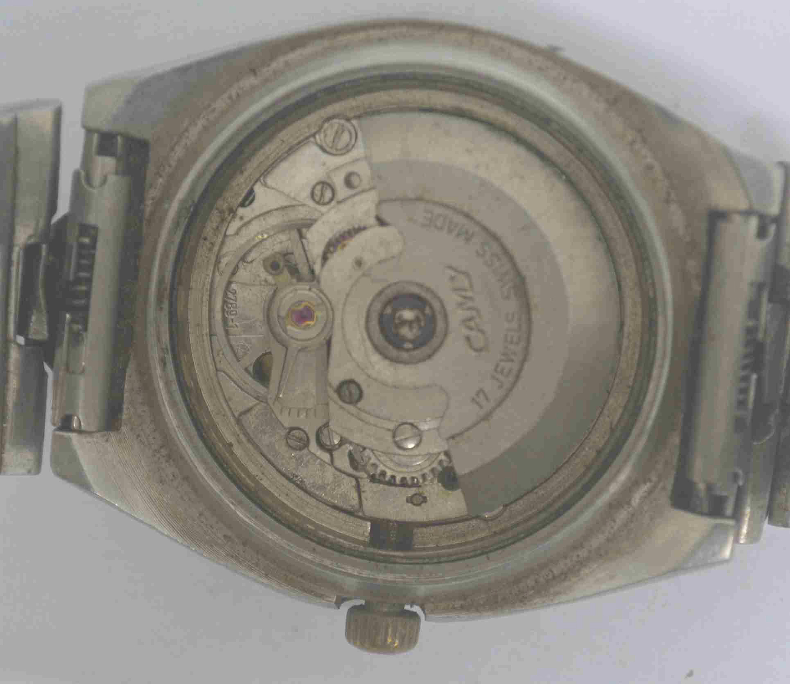 Vintage CAMY GENEVE Steel Wristwatch. Ref: 7638, Cal: ETA-2789-1. For Repairs