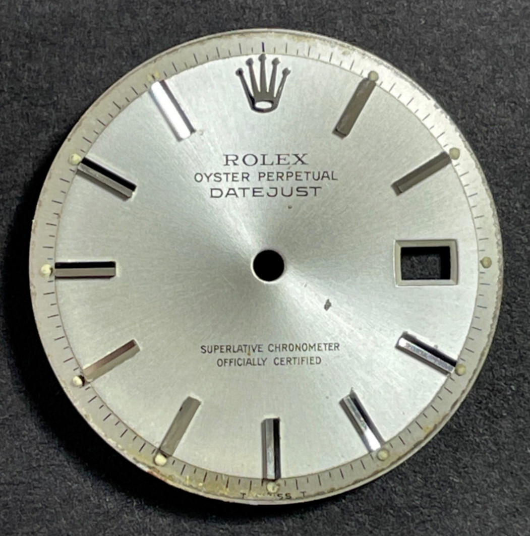 Vintage Rolex Oyster Perpertual Datejust Watch Dial For 36mm Case 1601 1603 1600