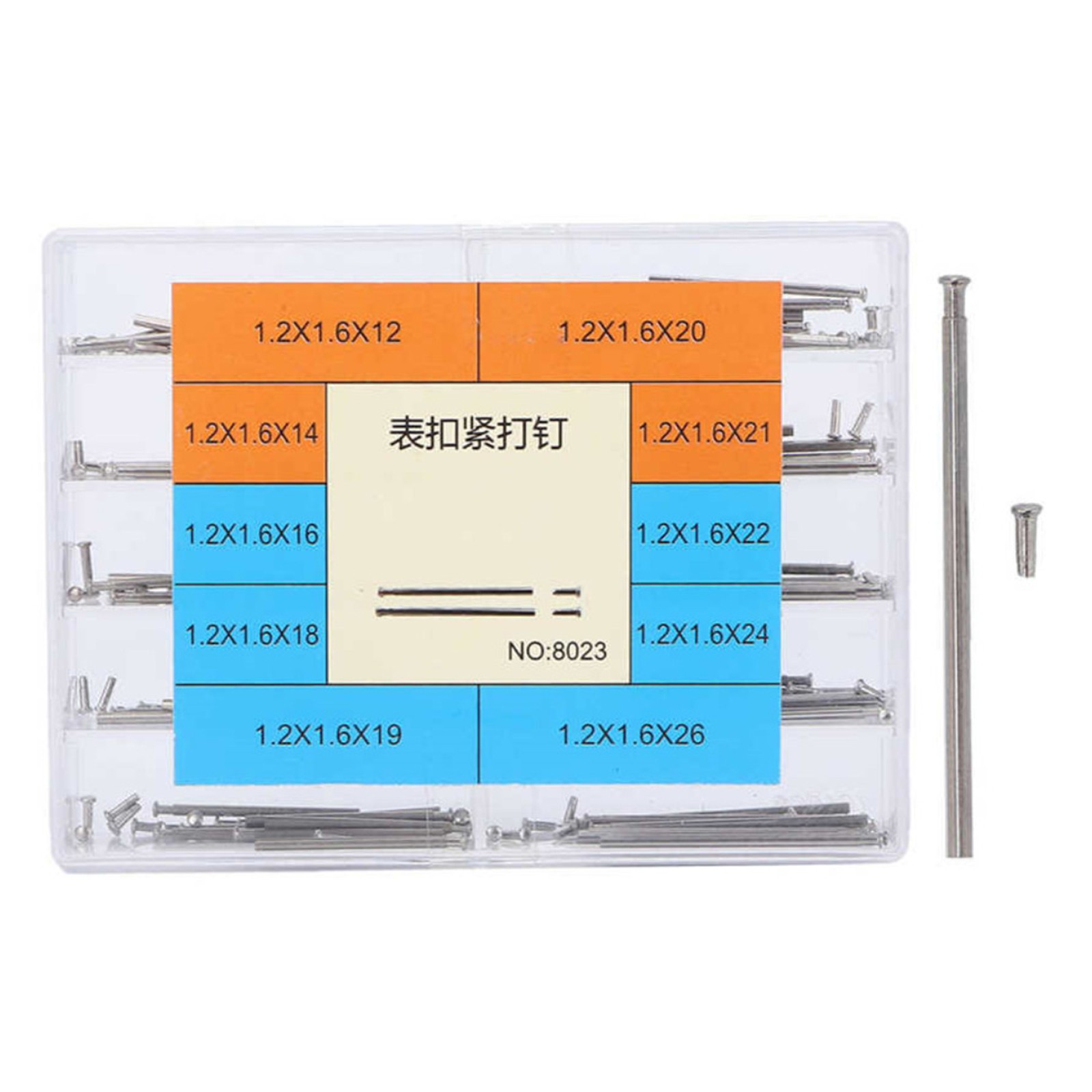 100Pcs Steel Watch Band Clasp Tube Friction Pin Pressure Bars Pins Rivet Ends