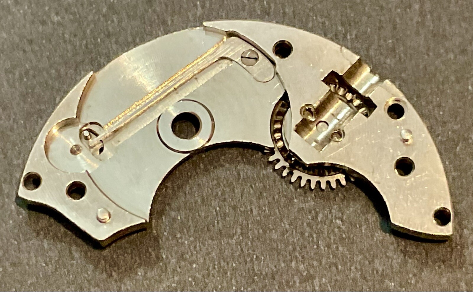 Longines Caliber 23Z Watch Barrel Bridge With Crown Wheel, Click And Spring