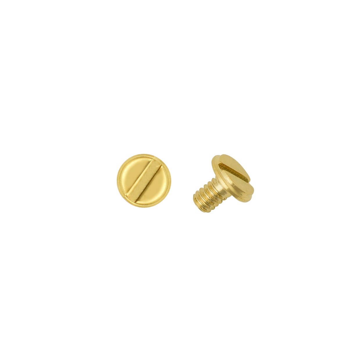 4 PCS NEW 3.90MM FLAT SCREWS REPLACEMENT FOR CARTIER LOVE BRACELET GOLD T.QLTY