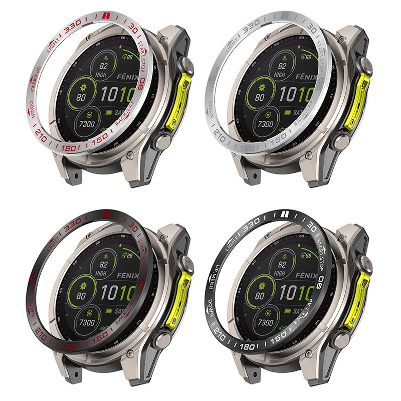 For Garmin Quatix 8 47/51MM Speed Bezel Styling Frame Ring Case Metal Cover