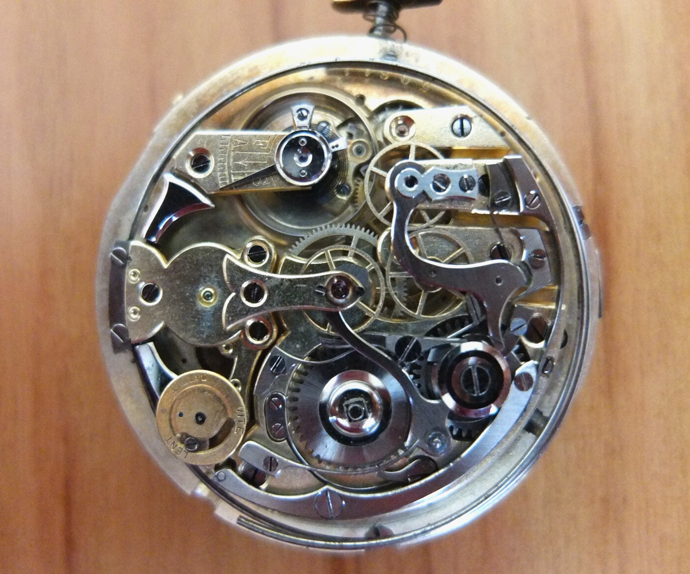 Chronograph Repeater Calendar Moon Phase Movement Pocket Watch