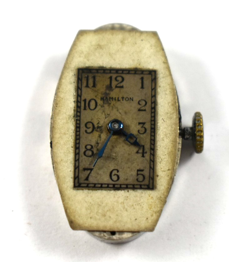 Vintage Hamilton Manual Wind 17J 989 Wrist Watch Movement lot.aq