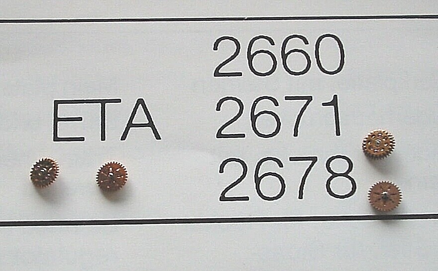 ETA 2671, 2641, 2651, 2661, 2677; two new reversing wheel #1488 + two new #1530