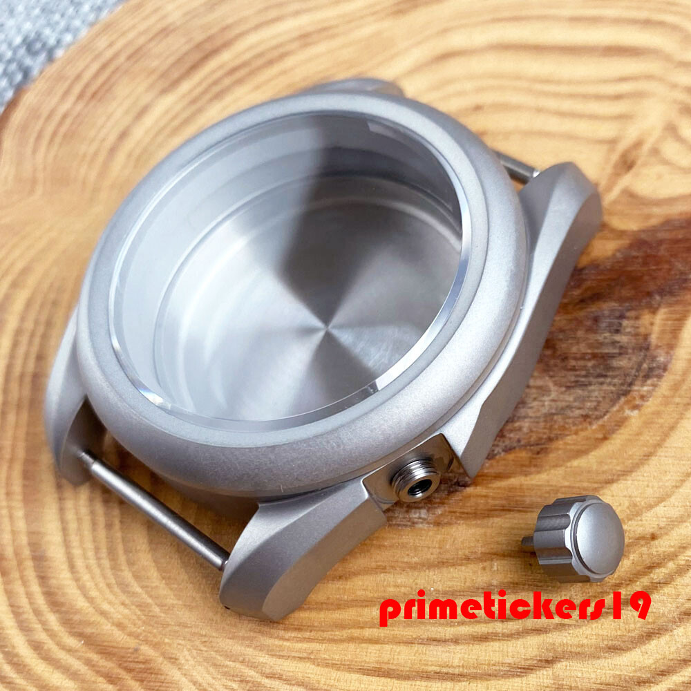Steel/Titanium 40mm Watch Case+Silicone Band Sapphire 3.8 Crown Fit NH35 PT5000