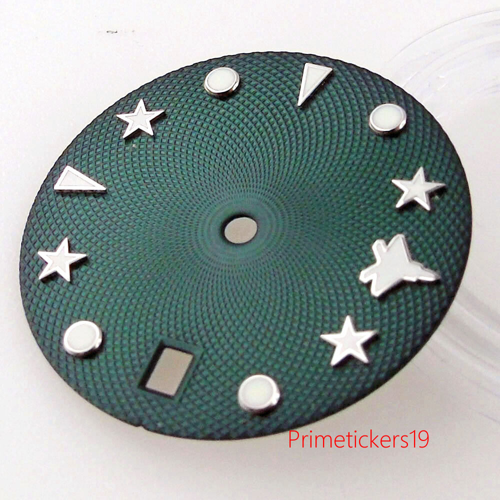 29mm Blue/Green/Grey/White Luminous Watch Dial Hands Set Fit NH35 NH36 Movement