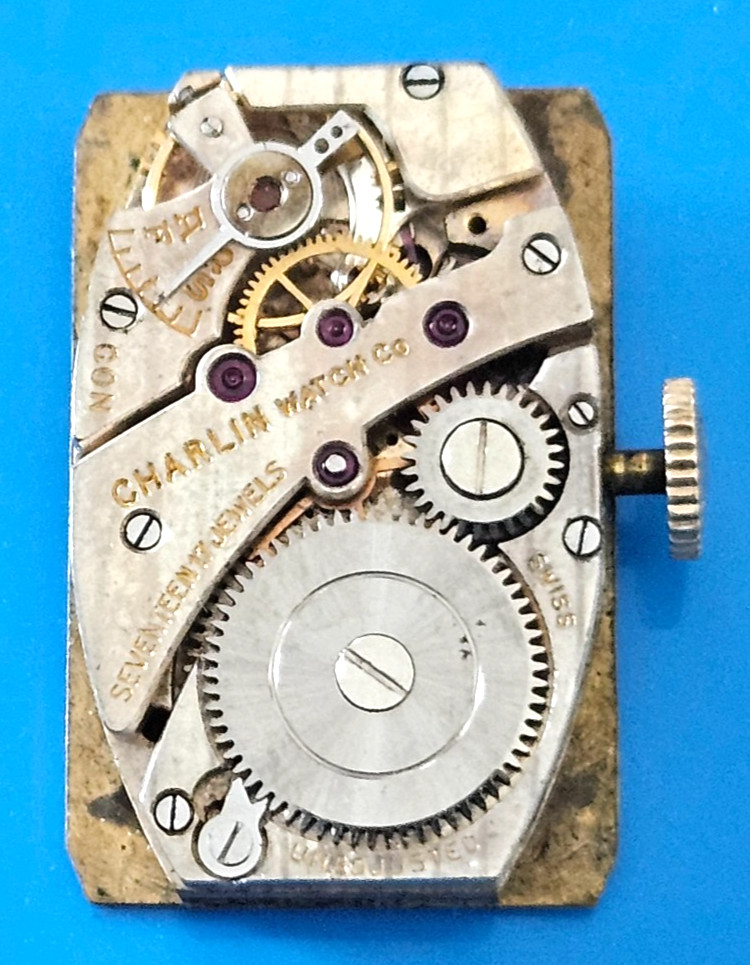 CHARLIN 17J Watch Movement (REMOVED FROM GOLD CASE/BALANCE RUNS) lot125