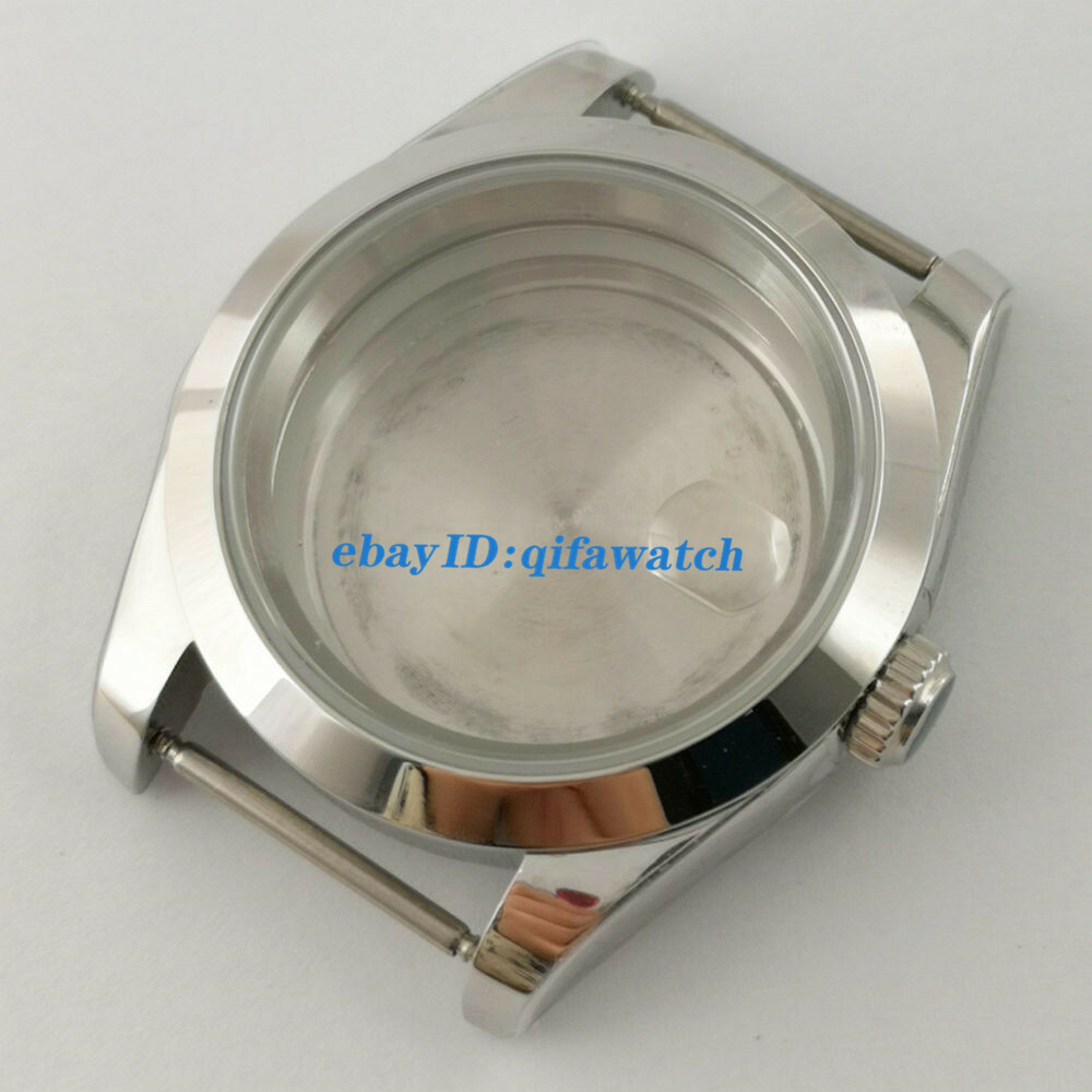 39mm sapphire crystal Watch Case glass solid back Fit NH35 NH36 NH35A Movement