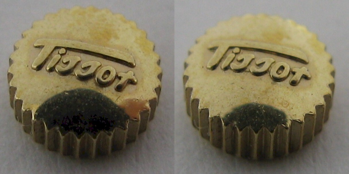 vintage Tissot Watch Part waterproof gold Crown 4.1 millimeters * tap 10