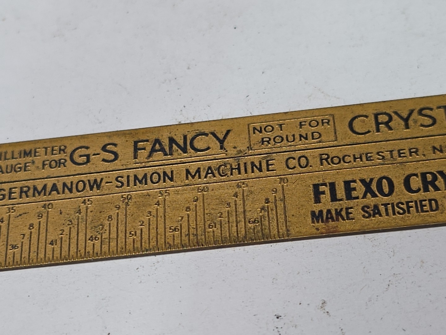 Vintage GERMANOW-SIMON WATCH MAKERS GAUGE FOR G-S FLEXO Not For Round CRYSTALS