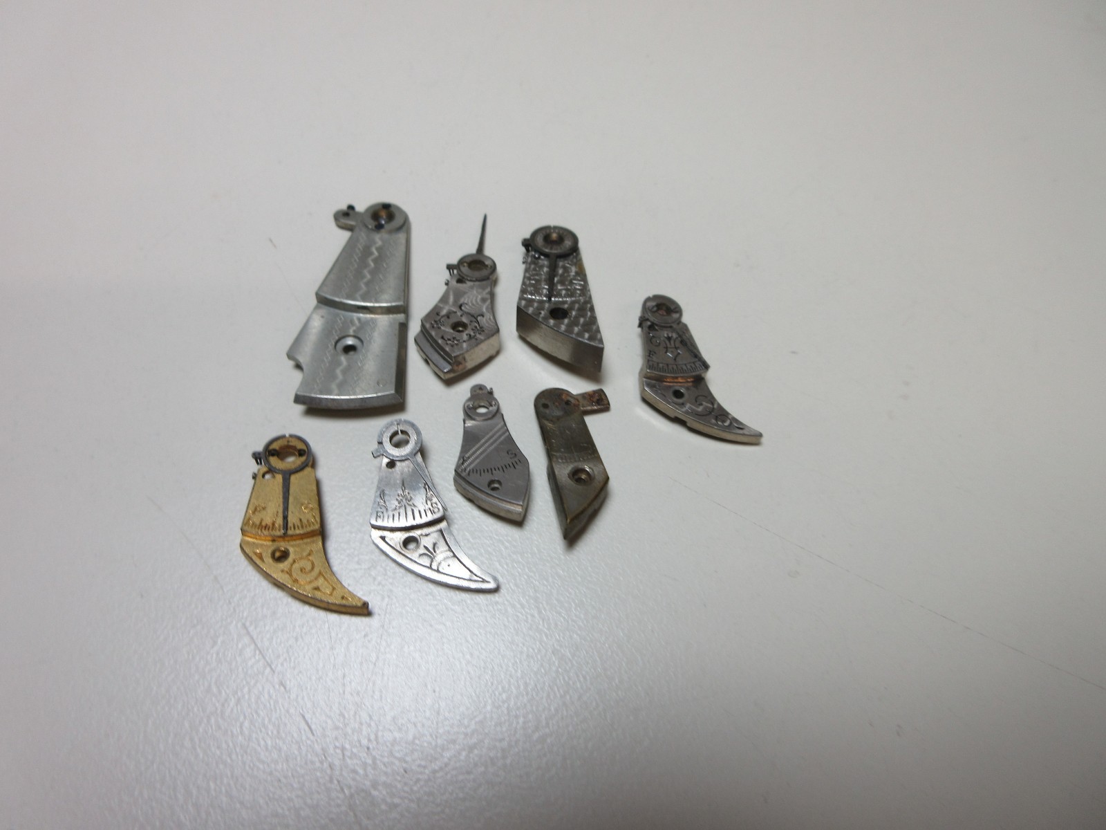 VTG LOT OF POCKET WATCH BALANCE COCKS BRIDGE WATCHMAKER REPLACEMENT PARTS #11