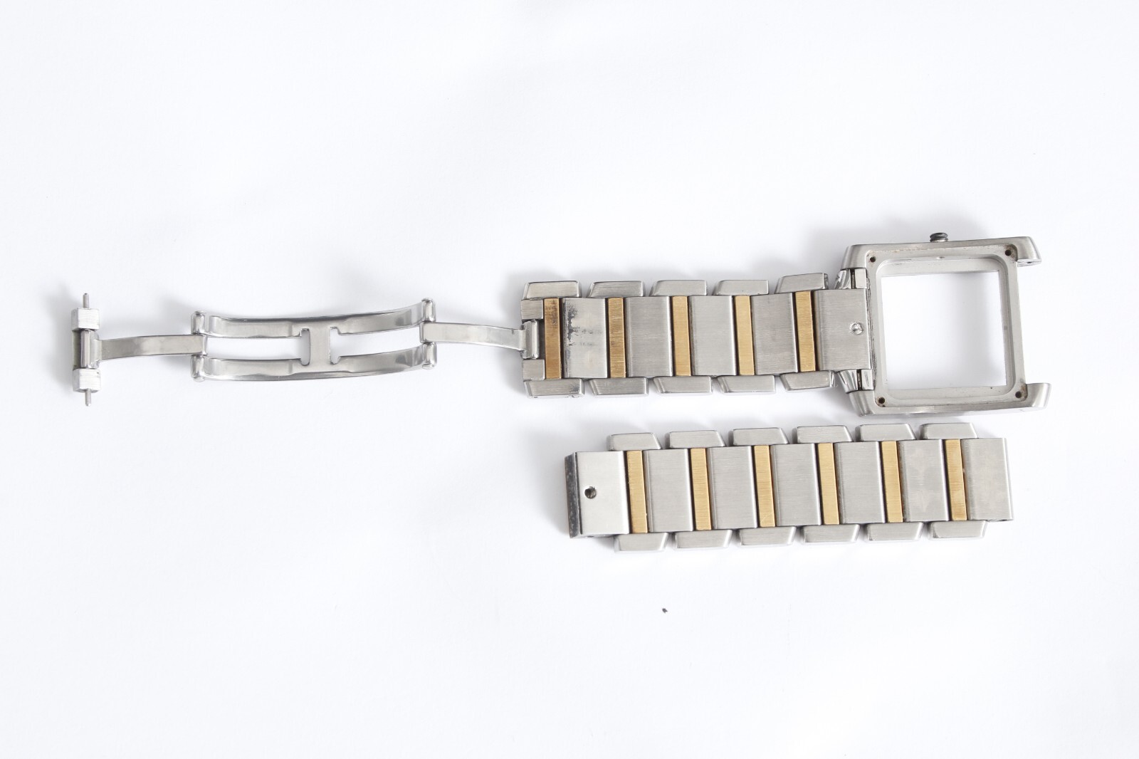 Cartier Large Size 2-Tone Tank Francaise Case,Buckle/Bracelet Missing Back/Mvt.