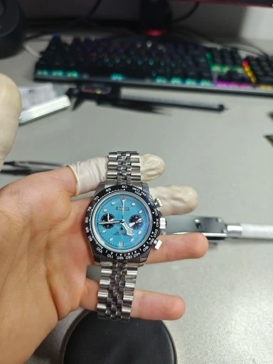 Polished Dauphine Watch Hands Set Presage Cocktail Style For NH35 NH38 10x14x15m