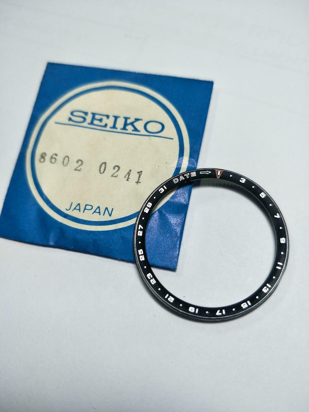 GENUINE BLACK ROTATING DIAL RING SEIKO 5 AUTOMATIC 7019-6070 PERPETUAL CALENDAR