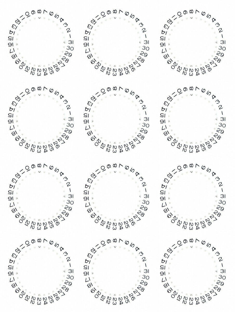 12 DATE DISC FOR ROLEX WATCH DATEJUST 3135 16233 16234 16238 116233 116234 WHITE