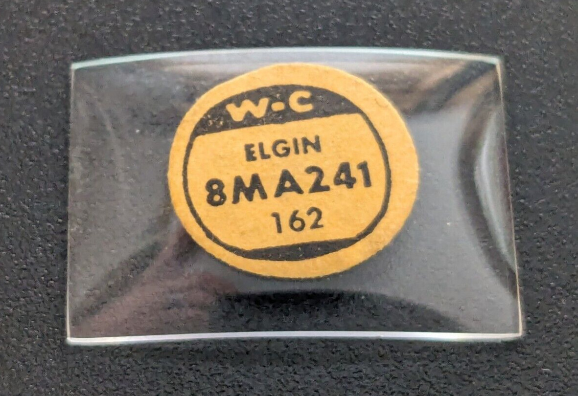 NOS W-C Watch Craft 8MA241 Mineral Glass Domed Crystal for Elgin 24.1 x 16.2MM