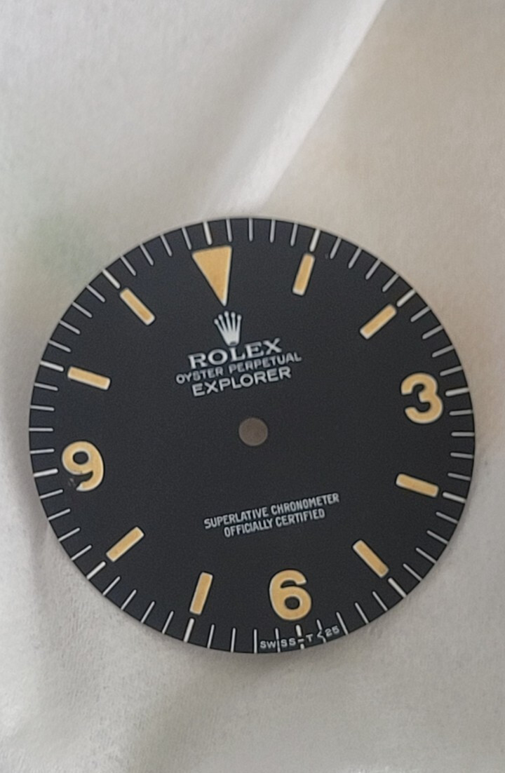 Vintage 100% original Rolex 1016 Explorer I dial.Tritium Matte,beautiful Patina!