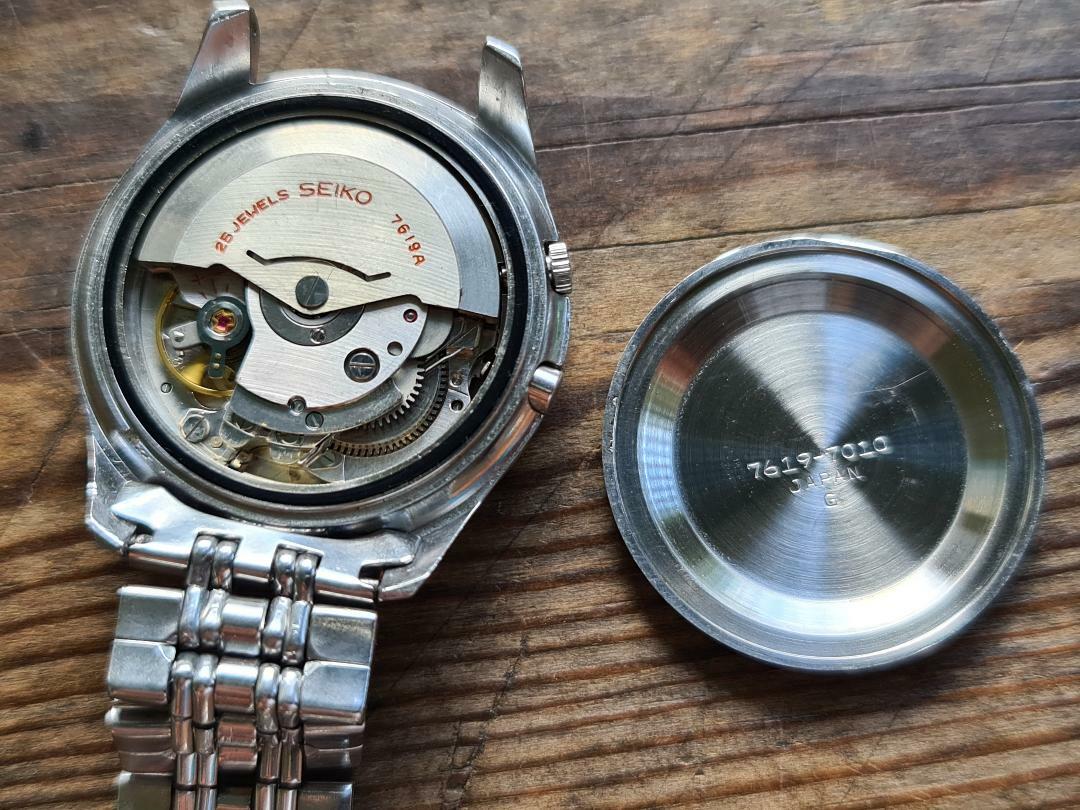 VINTAGE SEIKO 7619-7010 SPORTSMATIC 5 DELUXE DIASHOCK 25 JEWELS 1966 AUGUST