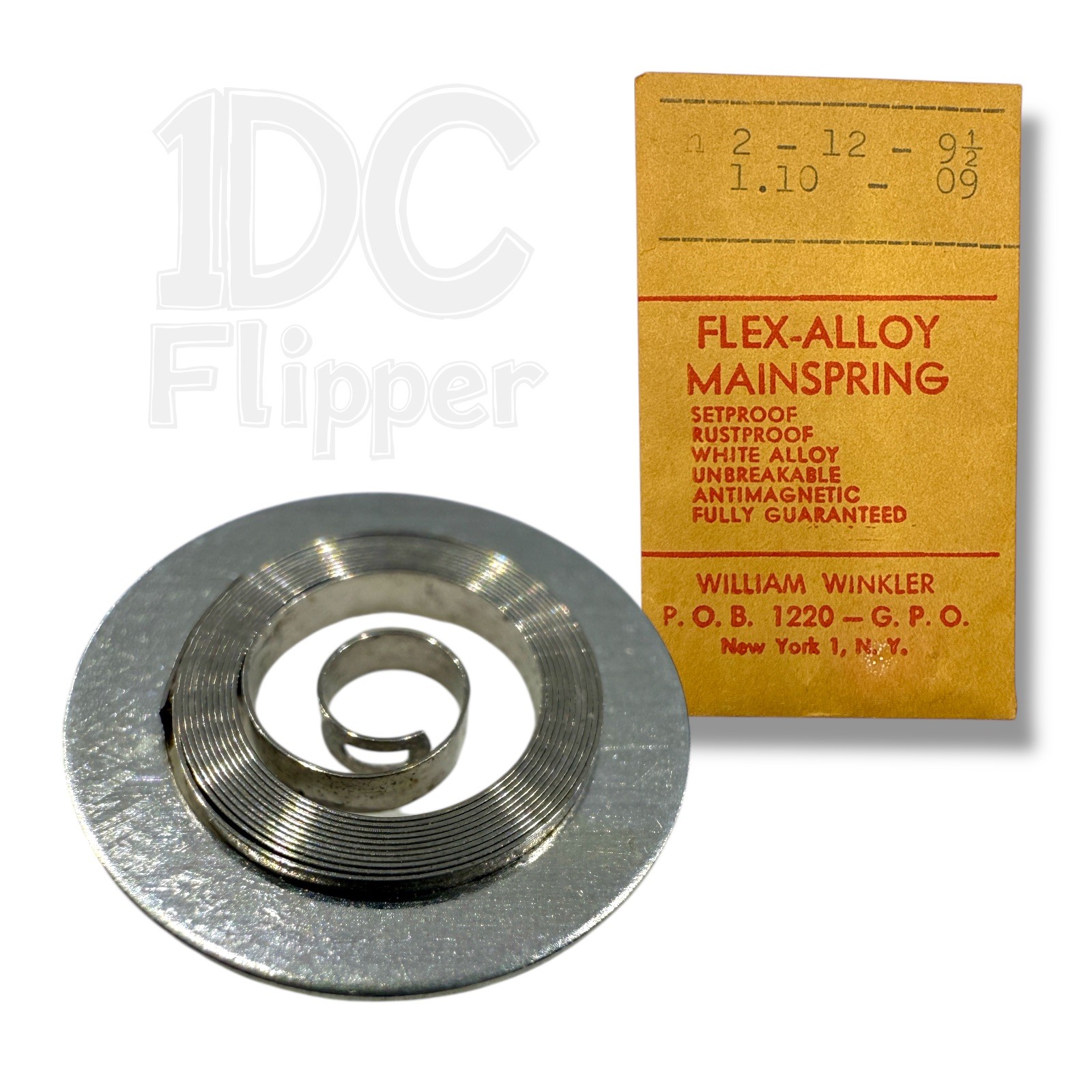 ETA 980 Mainspring 1.10 x 0.09 x 241 MS-212E Alloy Denn. 2 x 12 x 9 1/2 NOS Read