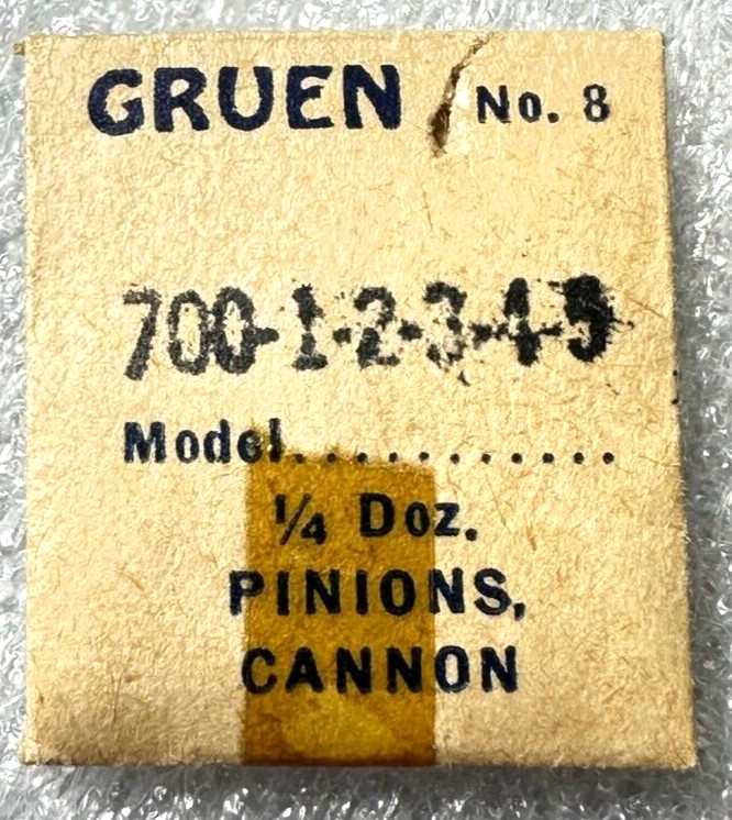 Gruen FACTORY EB240 CAL 700-1-2-3-4-5 1/4 DOZEN CANON PINION WATCH REPAIR WP1