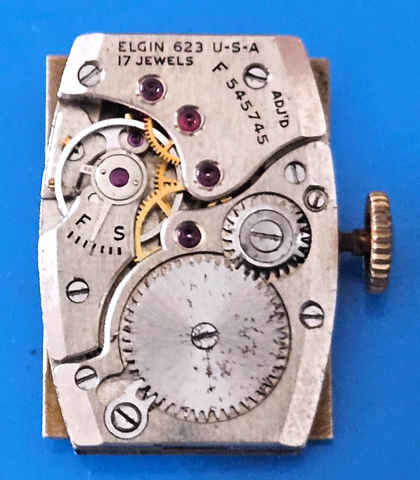 ELGIN 623 17J Watch Movement (REMOVED FROM GOLD CASE) lot86